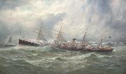 George Parker Greenwood White Star Liner Adriatic Spain oil painting artist